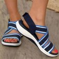 thumbnail image 1 of Sandalias cruzadas elásticas para mujer, zapatillas de verano, zapatos de playa con tacón de cuña para ocio Wmkox8yii  sa3838, 1 of 5