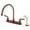 Antique Copper, variant on Kingston Brass KB791 Magellan 8-Inch Centerset Kitchen Faucet, Polished Chrome