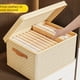 thumbnail image 1 of Caja de almacenamiento de ropa, colcha, caja de almacenamiento plegable de tablero engrosado con tapa, artefacto de almacenamiento de pantalones, almacenamiento de dormitorio en casa, 1 of 5