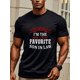 thumbnail image 1 of Graphic Playera, HombreIT S OFFICIAL I'M THE FAVORITE SON IN LAW Casual Black Graphic Tee T Shirts Crew Neck For Men Soft 100% Cotton Ideal For Weekend Casual Hiking Running Going Out Breathable Fou, 1 of 6
