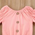 thumbnail image 4 of !KkSLirnhs 90 Girls Shirts Size 8 Summer Girl one-shoulder Top +hot Pants Shorts Two-piece Suit Pink, 4 of 9