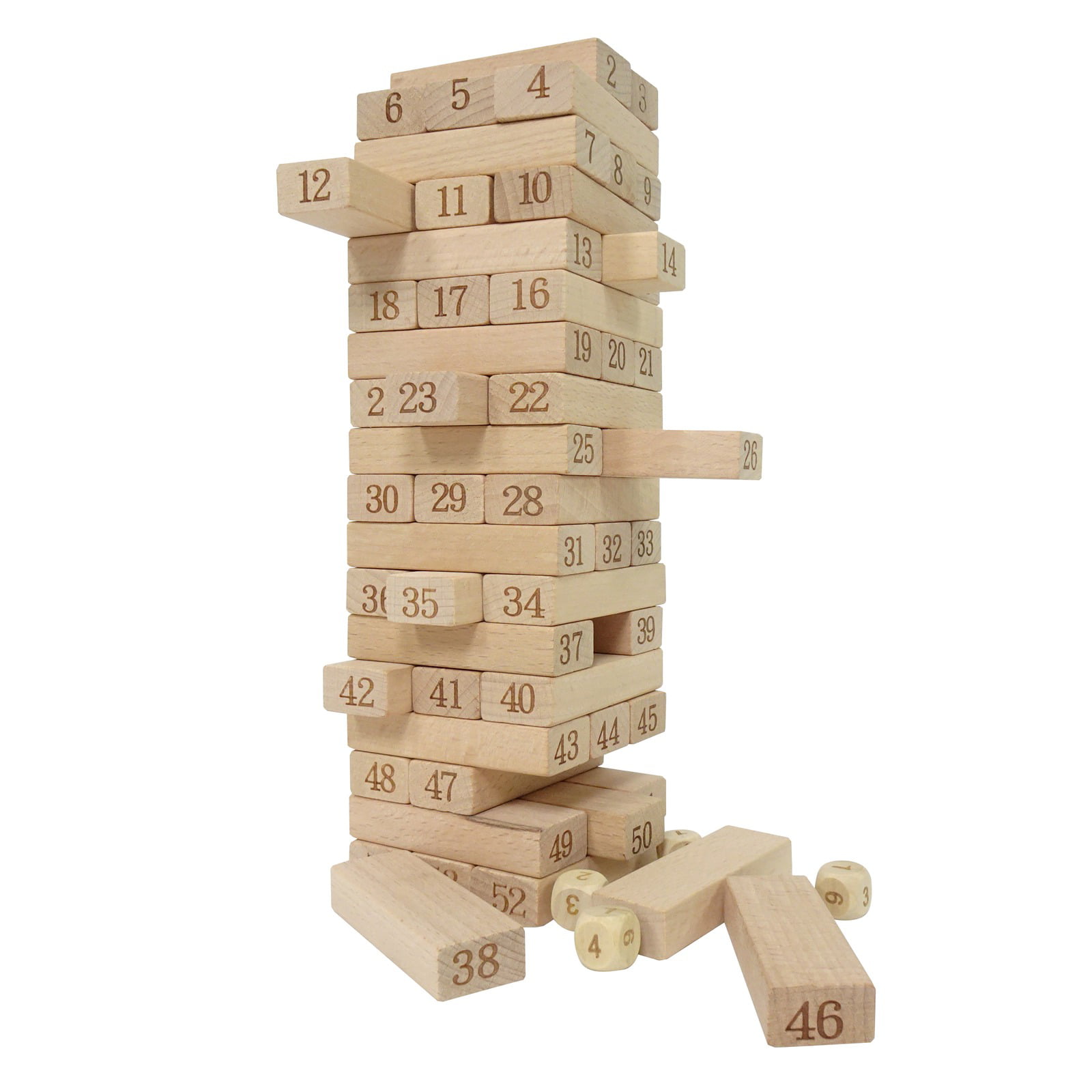 54ps Set Wood Board Building Block Tumbling Tower Game Kids Educational Toys Hot