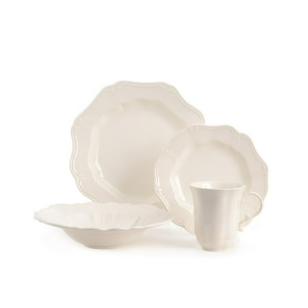 Red Vanilla Country Estate 16 Piece Stoneware Dinnerware Set, Service for 4