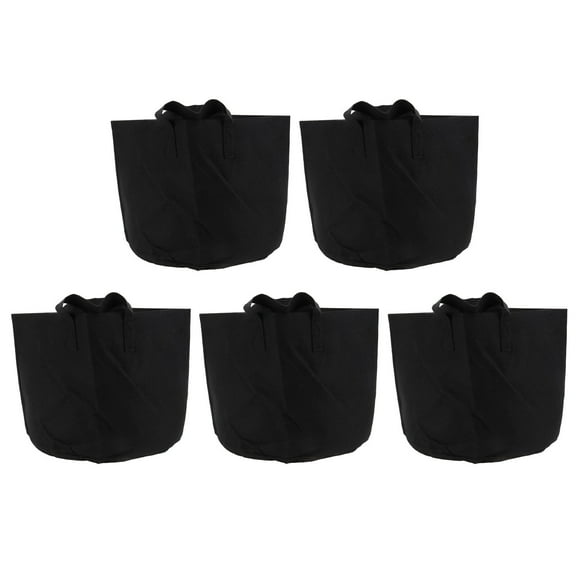 GOOHOCHY  5 PCS Beauty Bag Garden Supplies Polypropylene Felt Fabric Black