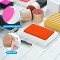 thumbnail image 3 of Uxcell 5x4" Craft Ink Pad,2Pcs Washable Stamp Ink Pad DIY Ink Pad for Rubber Stamp Card Making Stamping Scrapbook Fingerprint Footprint Handprint, Wine Red, 3 of 5