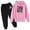 Pink, variant on Krdevn Toddler Boys Back To School Clothes Double Side Distressed Mechanic Quote Graphic Hooded Top and Elastic Sweatpants 2 Piece Outfit Set 12-13 Years,Pink