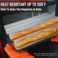 thumbnail image 4 of Elección del chef profesional: moldes antiadherentes para baguette de acero al carbono, diseño perforado para panes perfectamente crujientes, superficies antiadherentes fáciles de desmoldar para, 4 of 8
