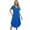 Blue, variant on WBQ Long Nightgown for Women Short Sleeve V Neck Nightdress Sleepwear Full Length Sleepshirt Asymmetrical Hem Long Loungewear Oversized Sleepwear Loose Sleep Dress with Pockets, S-3XL