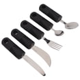 thumbnail image 4 of Adaptive Fork Spoons, Rubber Handle Ergonomic Safe Adaptive Utensils Portable Stainless Steel  for Home, 4 of 7