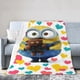 thumbnail image 2 of Manta de Minions, manta de felpa grande súper suave y esponjosa para niños, niñas y adultos jóvenes, manta de franela cálida y acogedora para sala de estar, sofá cama para todas las estaciones, 40 x, 2 of 8