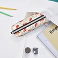thumbnail image 6 of Haiem Cartoon Flat Mushrooms Print Leather Pencil Case Art Supplies Case Zipper Pencil Pouch Stationery Storage Pencil Bag, 6 of 7