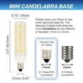 thumbnail image 6 of Simba Lighting LED T6 JCD 8W 75W 80W Halogen Replacement Bulbs 120V E11 Base 6000K Daylight 4-Pack, 6 of 10