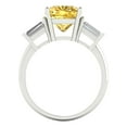 thumbnail image 4 of Three-Stone Engagement Ring for Women - 3ct Simulated Yellow Diamond in 14K White Gold Promise Ring, 4 of 6