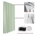 thumbnail image 6 of Sage Green Striped Blackout Curtains for Bedroom/Living Room, Pinch Pleated Black Out Curtains, Modern Simple Farmhouse Beige Room Darkening Window Drapes with Hooks 2 Panels, 59"x70", 6 of 8