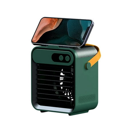 

Portable Air Cooling Fan 3 Speed Mini Evaporative Air Cooler. USB Personal Desk Fan Air Conditioner Fan With Phone Holder Vanity Mirror For Home Office