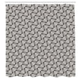 thumbnail image 2 of Ambesonne Geometric Shower Curtain, Bohemian Effects Forms, 69"Wx75"L, Ivory and Charcoal Grey, 2 of 4
