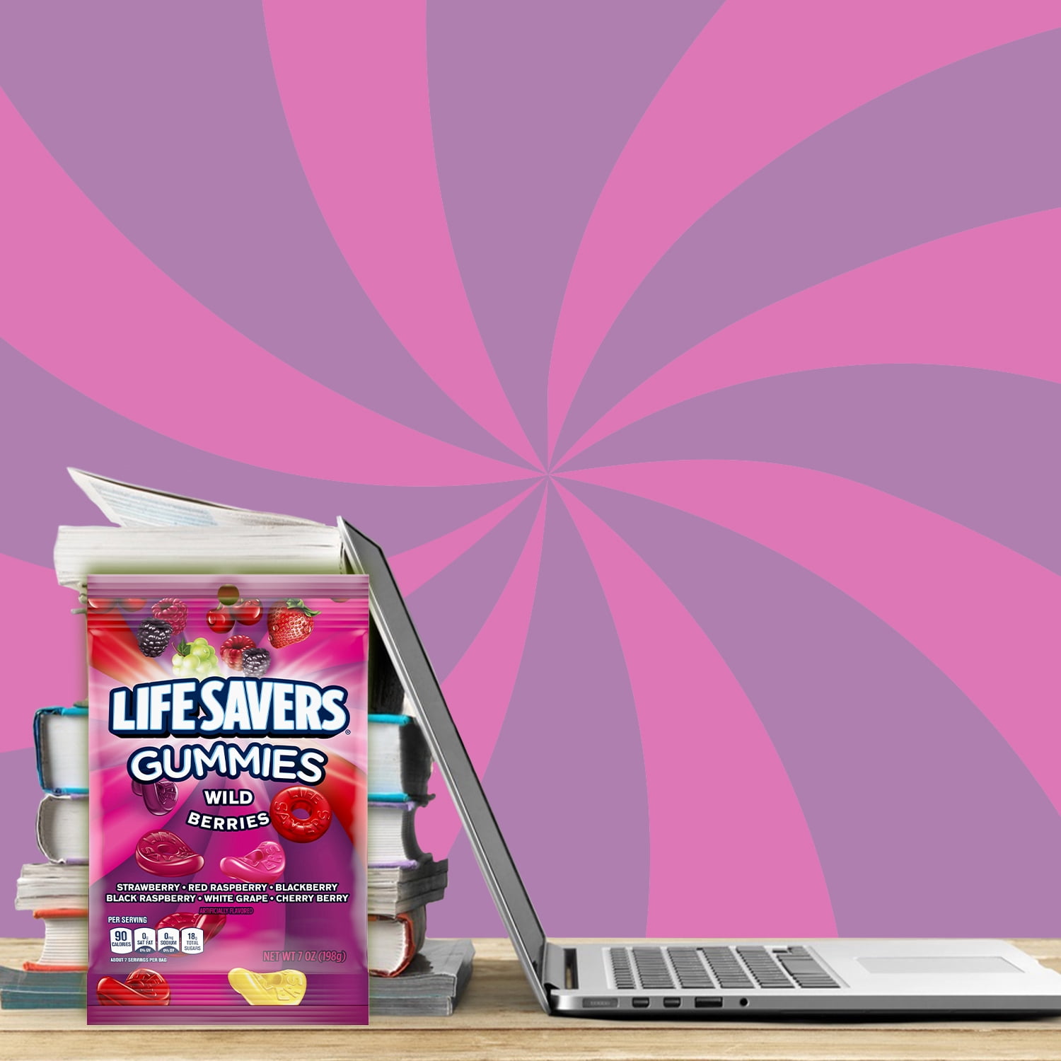 (3 pack) Life Savers Gummies, Wild Berries Fruit Gummy Candy, 7 oz Bag