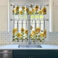 thumbnail image 3 of Sunflower Kitchen Curtains,Sunflower Kitchen Curtains Sets for Windows,Farmhouse Kitchen Curtain Sink Window Valance 3 Piece Set,Summer Floral Kitchen Decor for Living Room 54x36 Inches, 3 of 6