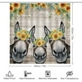 thumbnail image 2 of Rustic Farmhouse Donkey 4 Pcs Waterproof Shower Curtain Set,Vintage Western Saloon Cowboy Donkey Sunflower with Waterproof Toilet Cover Shower Mat Rugs, 2 of 8