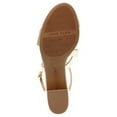 thumbnail image 4 of ANNE KLEIN Womens Gold Padded Asymmetrical Strappy Rowen Round Toe Block Heel Buckle Dress Sandals Shoes 7.5 M, 4 of 4