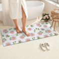 thumbnail image 4 of Pioneer Flower Floral Print Pattern Bathroom Rugs Mat, Non Slip Microfiber Bathroom Rug with Rubber Backing, Soft Mats for Bathroom Floor Tub Shower, 24"x60", 4 of 5