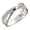 Rose Gold & Silver, variant on New Band Cubic Zirconia Criss Cross Ring for Women