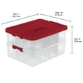 thumbnail image 2 of Sterilite 2 Layer Ornament Box, Red, 2 of 6
