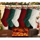 thumbnail image 1 of Paquete de 6 medias navideñas, medias navideñas de 18 pulgadas, medias navideñas clásicas de punto blanco, verde y rojo, decoración navideña para el hogar WD.WDQZL Producto electrónico, 1 of 4