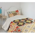 thumbnail image 2 of Ambesonne Colorful Quilted Coverlet 2 Pcs, Vintage Abstract Shape, Twin Size, Multicolor, 2 of 5