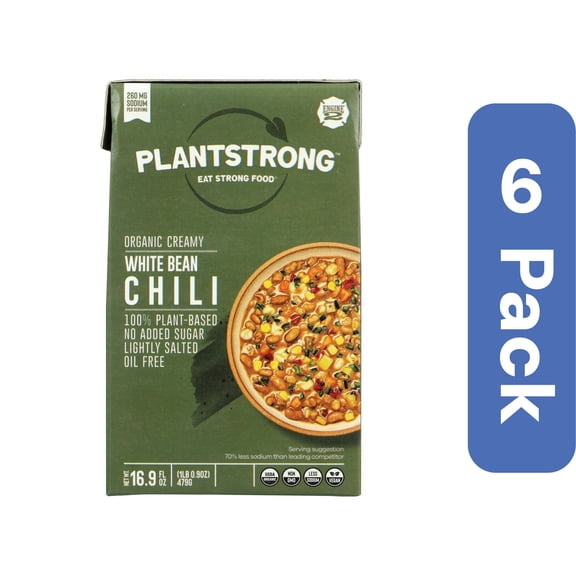 Plantstrong Creamy White Bean Chili 16.9 fl oz (Pack of 6)