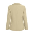thumbnail image 4 of Women's Long Sleeve Notch Lapel Button Down Blazer Jacket With Pockets Solid Color Work Office Outfits | CSEONE,Khaki M, 4 of 8