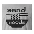 thumbnail image 3 of 9 Crowns Tees Send Noods Funny Meme T-Shirt (Unisex Grey, 3XL), 3 of 3