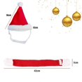 thumbnail image 2 of Gorro de Papá Noel con bufanda para perros y gatos de Mimigo, conjunto de ropa navideña para mascotas con gorro y bufanda de Papá Noel para gatos, cachorros y perros, gorro navideño rojo., 2 of 4