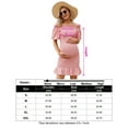 thumbnail image 4 of Womens Maternity Dress Short Sleeve Dress Square Neck/off Shoulder Summer Midi Dress, 4 of 4