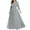 Gray, variant on New trending & for spring Viikei Contrast Stitching Round Neck Dress-Sporty Chic Edge,Women Fashion Casual Round Neck Sexy Three-quarter Sleeve Embroidery Long