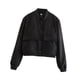 thumbnail image 4 of Chaqueta de mujer de primavera para mujer con bolsillos Ropa de mujer Abrigo casual Negro, 4 of 8