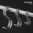 thumbnail image 2 of ziyahi 20Pcs S Hooks Kitchen Clothes Hangers Carbon Steel Hanging Tools for Plant Pan Pots Utensils, M, 2 of 7