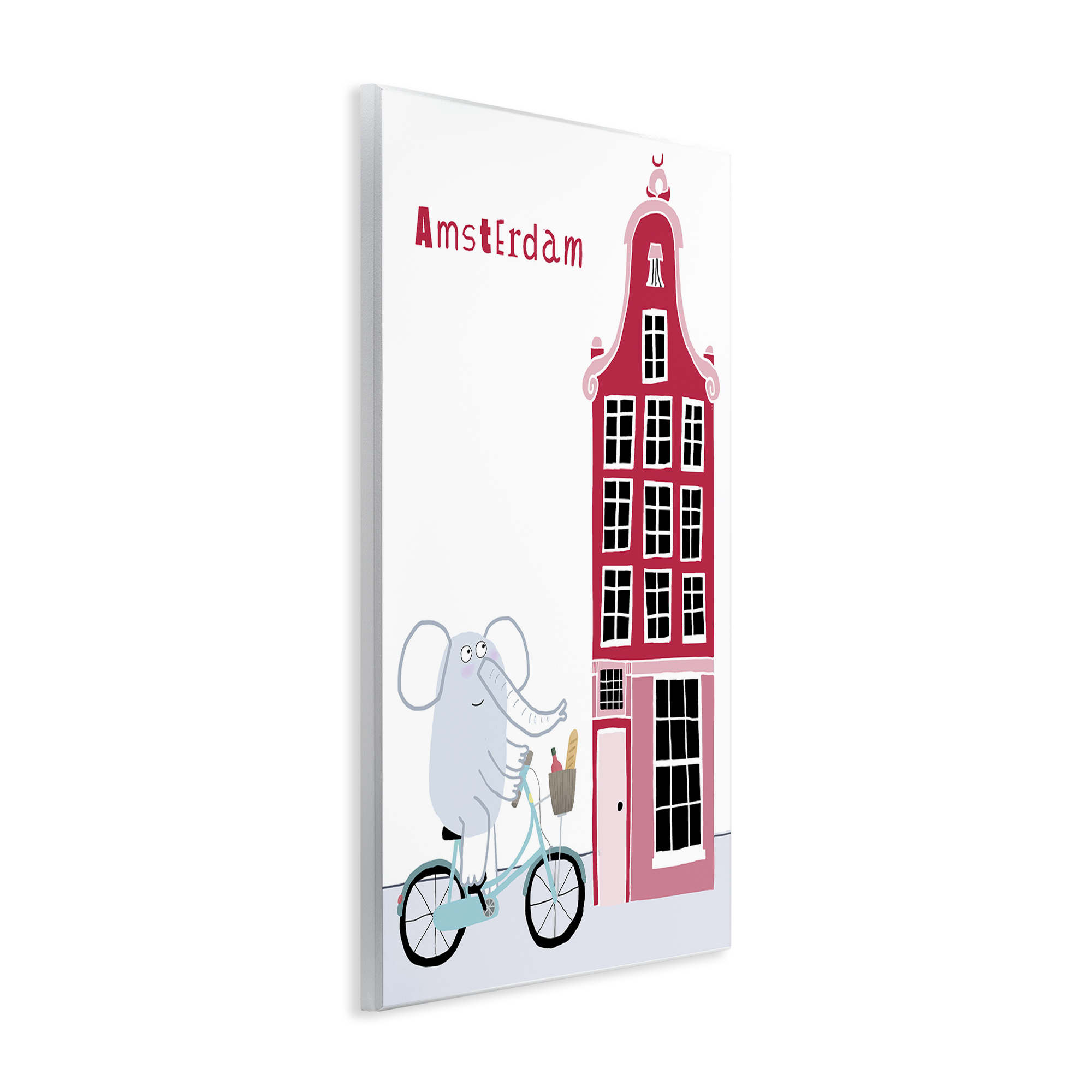 Elephant & Amsterdam Building Wall Plaque Art, design by Carla Daly