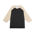 thumbnail image 7 of 3/4 Sleeve Shirts Mens Three Quarter Sleeve Baseball Tee Raglan Sleeve Blouses Black XL, 7 of 7