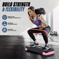thumbnail image 6 of MADOG 31" Aerobic Stepper with Risers, Adjustable Height Workout Exercise Step Platform Trainer for Home Gym Fitness, Pink, 6 of 12