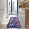 thumbnail image 4 of Blue Pioneer Flower and Paisley Pattern Kitchen Rug Mat,Kitchen Runner Rugs Non Skid Washable,Decorative Kitchen Floor Mats for Kitchen,Sink,Laundry,17"x47.2", 4 of 7