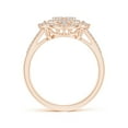 thumbnail image 2 of ANGARA Natural Diamond Cluster Engagement Ring in 14K Rose Gold for Women (Size-2.5mm| Color-I-J| Clarity-I1-I2) | April Birthstone, Anniversary, Jewelry Gift for Women | Natural Diamond Ring, 2 of 9