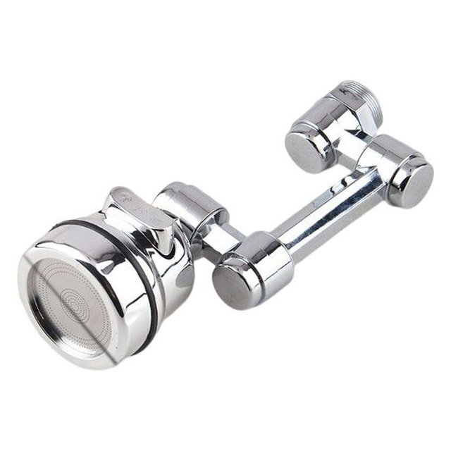 Transemion Rallonge de Robinet de Remplacement Plaque Électrolytique Anticorrosion Rotation à 180 Degrés Réglable Accessoires d'Extension de Robinet de Lavabo de Salle de Bain 3 Vitesses Type 3
