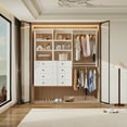 thumbnail image 7 of VivaVista Modern Walk in Closet System with Drawers and Shelves, Built in Closet Organizer Systems for Bedroom, Modular Closet Shelving with Storage Drawers, White Closet Systems for Walk in Closets, 7 of 7