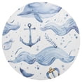 thumbnail image 3 of Ryvnso Whale and Anchors Round Plate Mats Dining Table Placemat Set of 4 for Holiday Decoration, 3 of 7