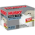 thumbnail image 2 of Husky 13 Gal Flap Tie 80 Ct White Tall Kitchen Bag, 2 of 5