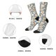 thumbnail image 5 of Balery White Popcorn Calcetas Largas con Estampado para Hombre y Mujer – Suaves y Transpirables, Talla Única (US 5-11), 5 of 6
