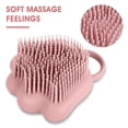 thumbnail image 5 of Cepillo de baño para perros y gatos, peine de goma de silicona, cepillo de aseo para perros, cepillo de masaje de silicona para cachorros, cepillo de limpieza del cabello, cepillo de limpieza suave, dispensador de champú (forma de pata rosa) Sincero Electrónica, 5 of 5