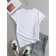 thumbnail image 2 of Valentine'S Day Themed Women'S T-Shirt, Casual Round Neck, Knit Fabric, Creative Love Heart & Crayon , Regular Length, All-Season Wear, Ideal Couples Gift Tee For Adult, Men, Women, Teen, Teenager,, 2 of 4