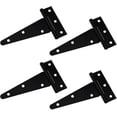 thumbnail image 1 of Hinges T Hinge Triangular Hinge Heavy Duty T Hinge Galvanized Triangle 4 Inch Black Can be used for hanging cabinet doors garden doors wooden boxes 4, 1 of 5